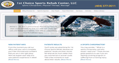 Desktop Screenshot of 1stchoicesportsrehab.com